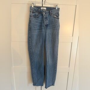 Abercrombie & Fitch Dad Crossover Jeans Size 0 long curve love medium wash